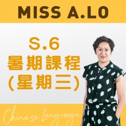 Miss A. Lo  升中六中文科暑期課程 (星期三)  – 太子